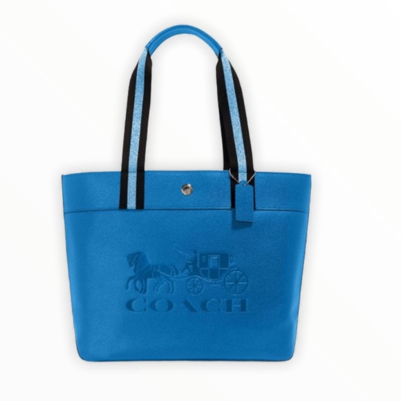 Coach Handbags - Coach Jes Tote With Horse And Carriage Bag Blue